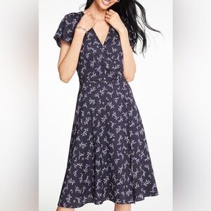 Ann Taylor faux wrap midi dress